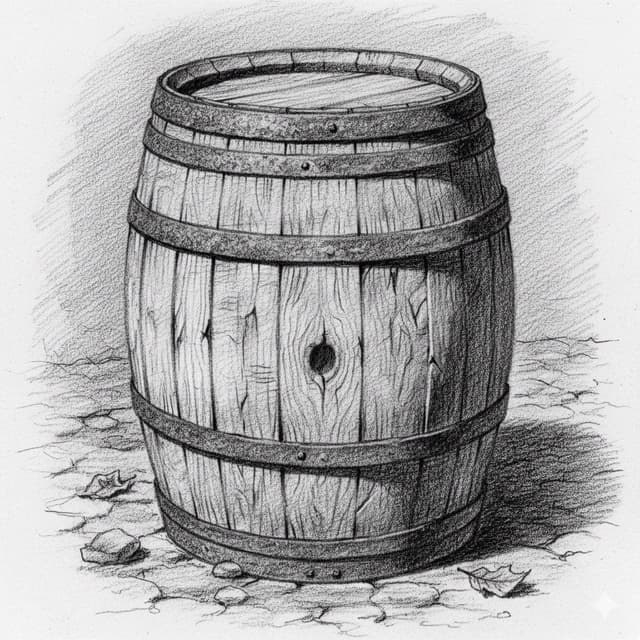 Pencil sketch barrel